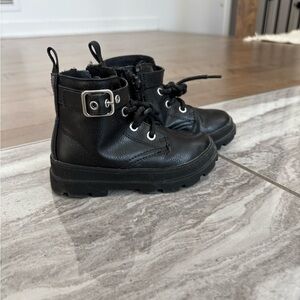 H&M Kids Black Boots with Silver Accents